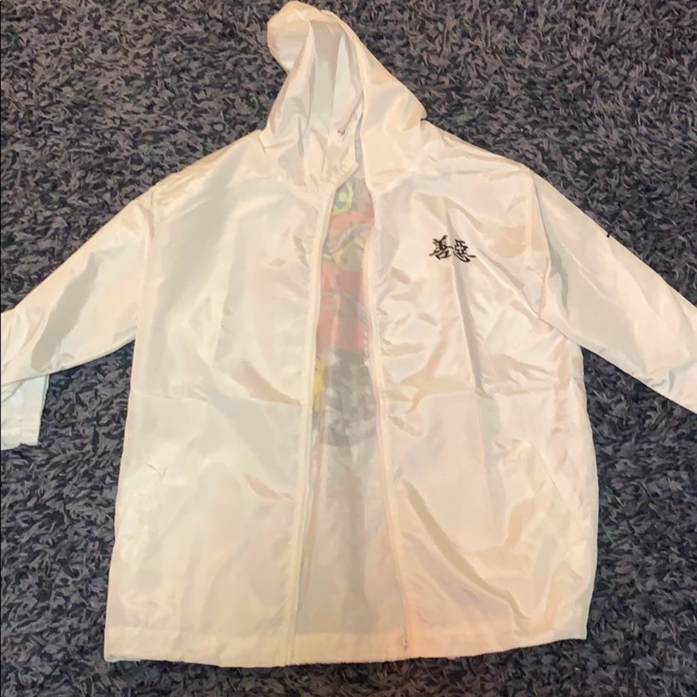 White large windbreaker